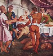 Follower of Jacopo da Ponte Enthauptung Johannes des Taufers oil painting reproduction